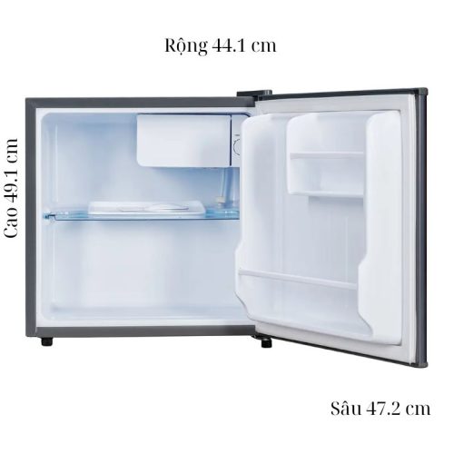 kich thuoc tu lanh 1 canh mini 50 lit funiki fr 51cd