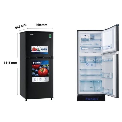 kich thuoc tu lanh 2 canh 147 lit funiki hr t6147tdg