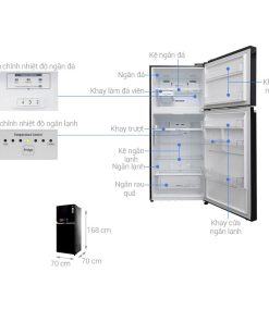 kich thuoc tu lanh 2 canh inverter 393 lit lg gn l422gb