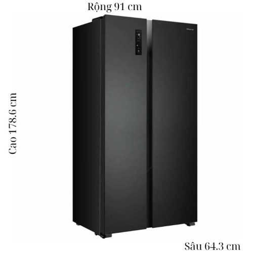 kich thuoc tu lanh 2 canh side by side inverter 519 lit hisense hs56wf