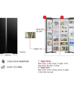 kich thuoc tu lanh 2 canh side by side inverter 595 lit hitachi r s800pgv0 gbk
