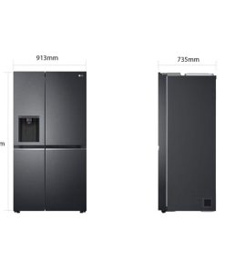 kich thuoc tu lanh 2 canh side by side inverter 635 lit lg gr d257wb