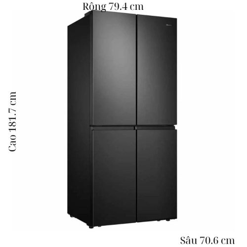 kich thuoc tu lanh 4 canh multi doors inverter 454 lit hisense hm51wf