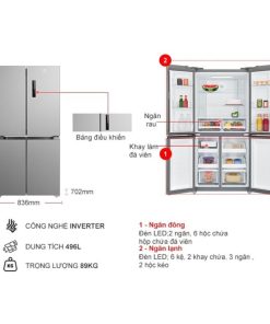 kich thuoc tu lanh 4 canh multi doors inverter 496 lit electrolux eqe4900a a