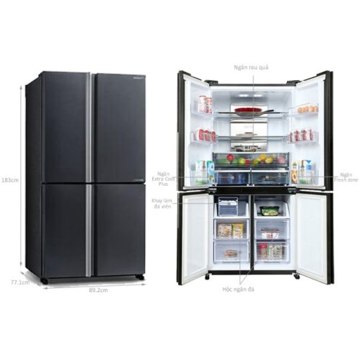 Tủ Lạnh 4 cánh Multi Doors Inverter 572 Lít Sharp SJ-FX640V-SL - Ảnh 3