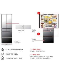 kich thuoc tu lanh hitachi inverter 520 lit r hw540rv x