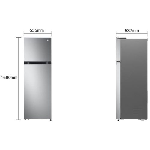 kich thuoc tu lanh lg inverter 266 lit gv b262ps