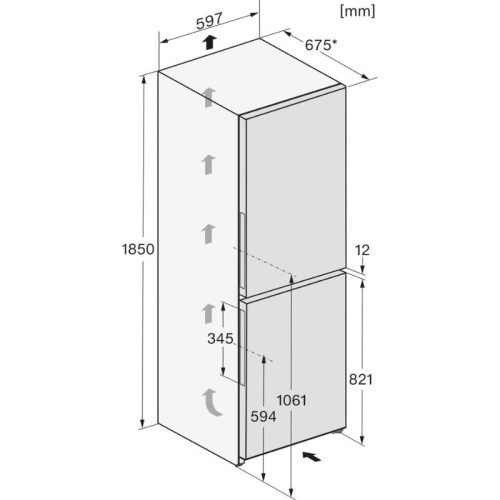 Tủ lạnh Miele KFN 4395 CD EDST 8 kich thuoc tu lanh miele kfn 4395 cd edst
