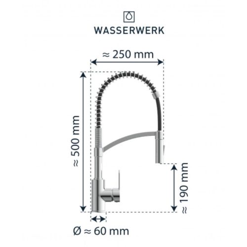 kich thuoc voi rua bat wasserwerk wk 3 chrome with spiral spring 700550
