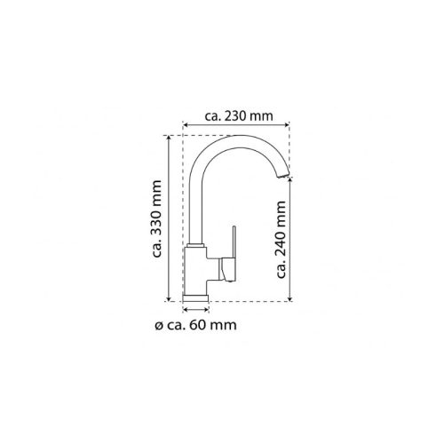 Vòi rửa bát Wasserwerk WK 5 Stainless steel look 700505 8 kich thuoc voi rua bat wasserwerk wk 5 stainless steel look 700505