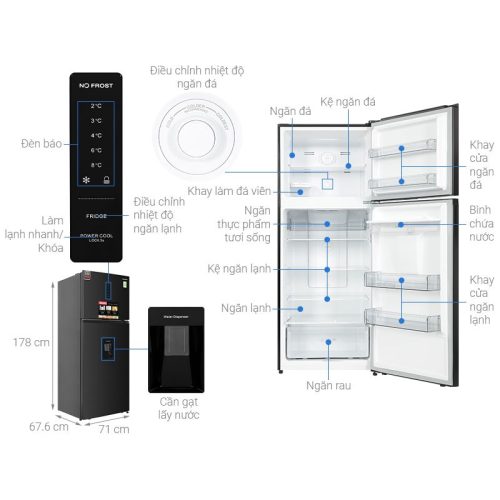 Tủ lạnh 2 cánh 417 lít Sharp SJ-X417WD-DG 7 thong so tu lanh 2 canh ngan da tren 417 lit sharp sj x417wd dg