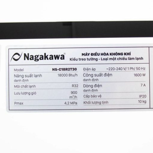 Điều hòa 1 chiều Nagakawa NS-C18R2T30/B52 - Ảnh 4