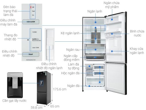 Tủ lạnh Electrolux Inverter 335 Lít EBB3762K-H - Ảnh 6