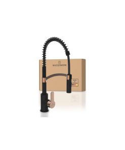 Vòi rửa bát Wasserwerk WK 3 black/rose gold with spiral spring 700557