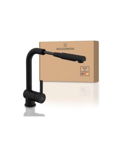 Vòi rửa bát Wasserwerk WK 4 Black 700416 màu đen có dây rút