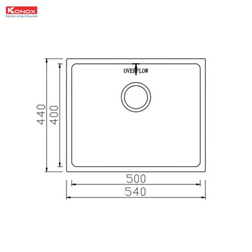 Chậu rửa bát Konox chống xước Workstation Sink – Undermount Sink KN5444SU Dekor - Ảnh 2