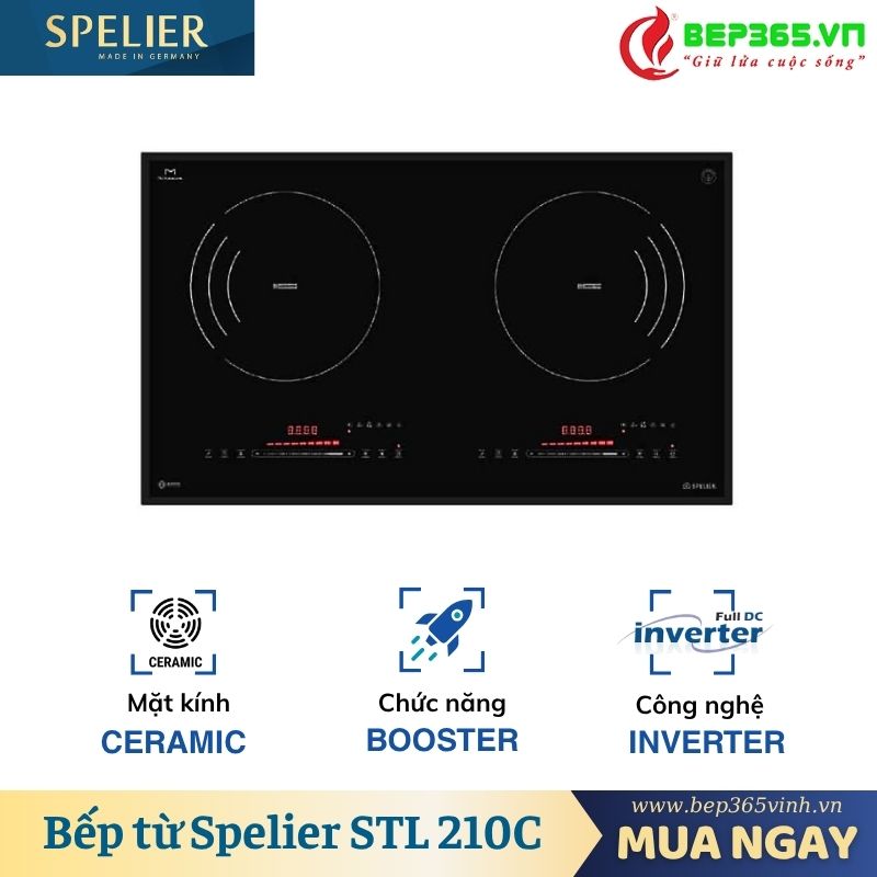 Bếp từ đôi Spelier STL 210C lắp âm 3 Bếp từ đôi Spelier STL 210C lắp âm
