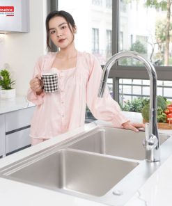 anh chau rua bat chong xuoc konox top mount sink kn8651td dekor basic