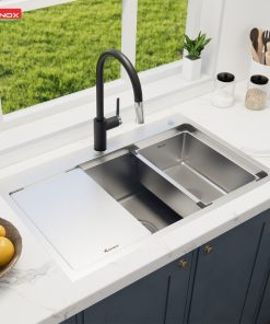 anh chau rua bat chong xuoc konox workstation sink topmount sink kn8151ts dekor