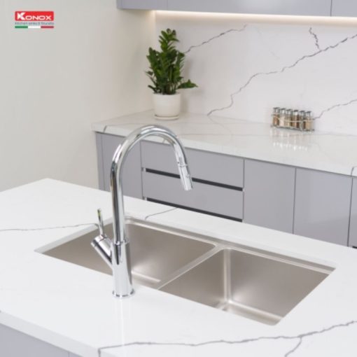 Chậu rửa bát Konox chống xước Undermount Sink KN8646DU Dekor Basic - Ảnh 2