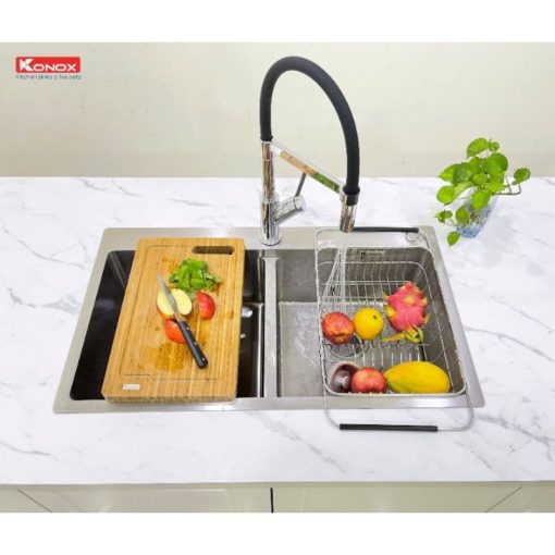 Chậu rửa chén bát Konox Overmount Series KN8248DOB - Ảnh 2