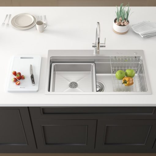 Chậu rửa bát 1 hố Konox KN8751TS Dekor - Ảnh 3