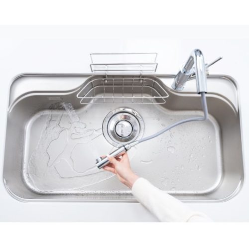 Chậu rửa bát inox 1 hố Konox TARI 9051SR Basic 8 anh thuc te chau rua bat inox 1 ho konox tari 9051sr basic