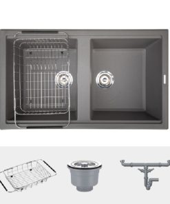 cac chi tiet chau rua bat konox granite sink phoenix smart 860 grey