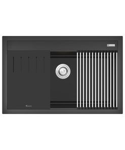 Chậu rửa bát đá 1 hố Konox Terra 790S Black