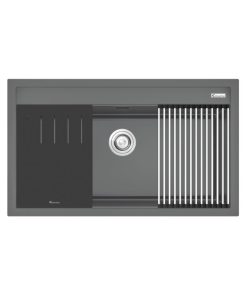 Chậu rửa bát đá 1 hố Konox Terra 860S Grey