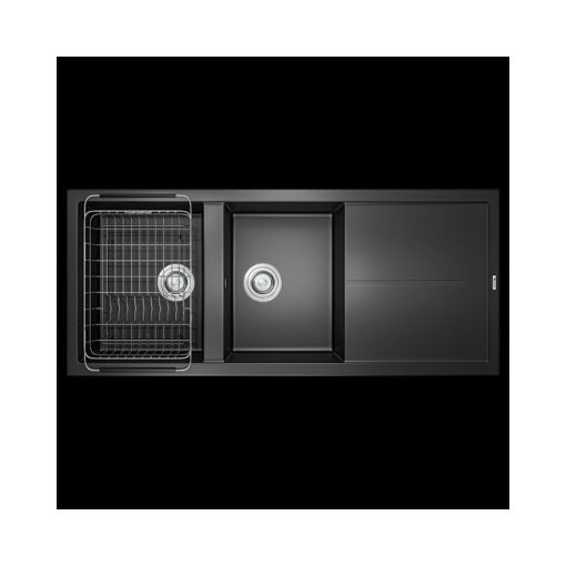 Chậu rửa bát Konox Granite Livello Smart 1160 Black - Ảnh 3