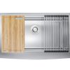 chau rua bat konox workstation apron sink kn8051as curve