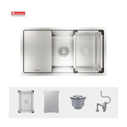 Chậu rửa bát Konox Workstation Sink KN8146SU Dekor - Ảnh 2