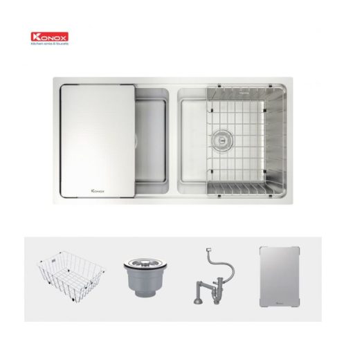 Chậu rửa bát Konox Workstation Sink KN8646DU Dekor 7 chau rua bat konox workstation sink kn8646du dekor 2