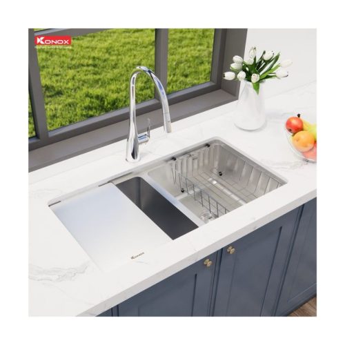 Chậu rửa bát Konox Workstation Sink KN8646DU Dekor 8 chau rua bat konox workstation sink kn8646du dekor 3