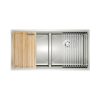 chau rua bat konox workstation sink undermount sink kn8745dub