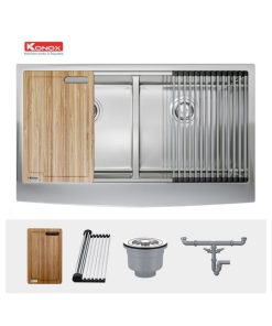chau rua bat workstation apron sink kn8751da curve 3