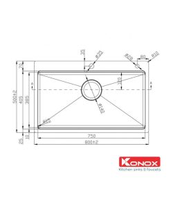 chau rua bat workstation topmount sink kn8050ts 4