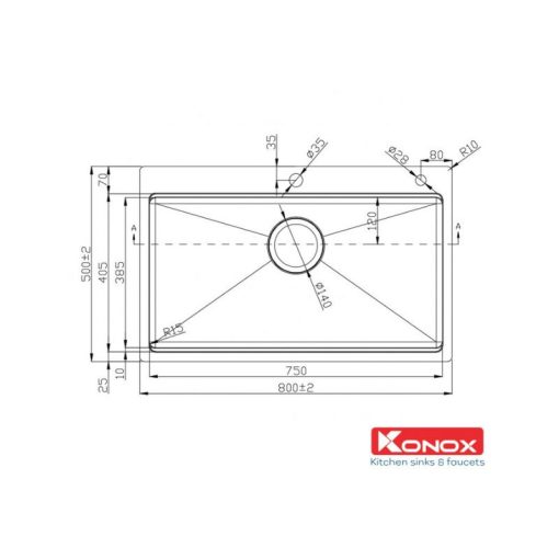 Chậu rửa bát Konox Workstation Sink – Topmount Sink KN8050TS - Ảnh 4