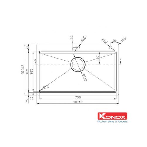 Chậu rửa bát Workstation - Topmount Sink KN8050TS(full phụ kiện) - Ảnh 4