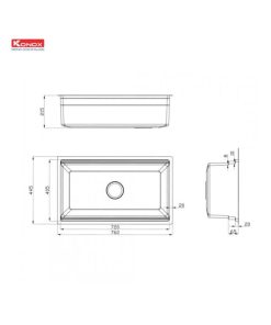 chau rua bat workstation undermount sink kn7644su dekor 4