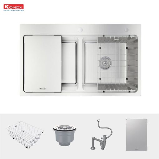 Chậu rửa bát Konox chống xước Workstation Sink – Topmount Sink KN8651TD Dekor - Ảnh 3
