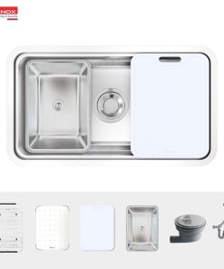 chi tiet chau rua bat inox 1 ho konox kn8347su dekor