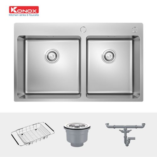 Chậu rửa bát Konox Unico 8250 8 chi tiet chau rua bat konox unico 8250