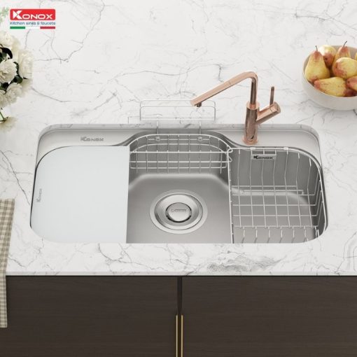 Chậu rửa bát inox 1 hố Konox TARI 9051SR - Ảnh 6