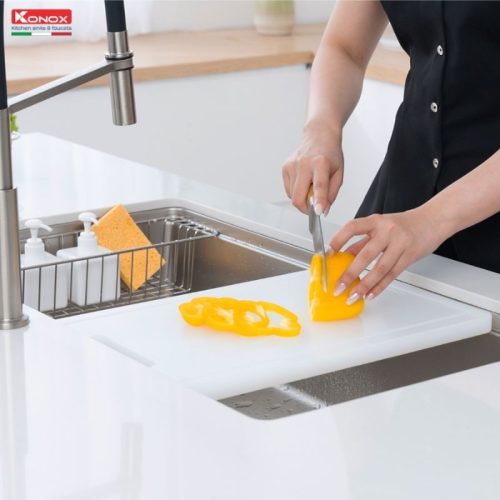 Chậu rửa bát inox 1 hố Konox TARI 8748SR 22 hinh anh chau rua bat inox 1 ho konox tari 8748sr 1