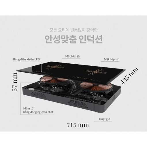 Bếp từ đôi Hawonkoo CEH-230-II lắp âm - Hình ảnh 4