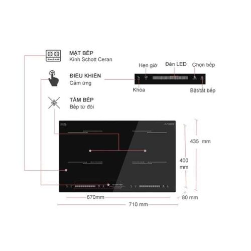 Bếp từ đôi Junger ID-39 9 kich thuoc bep tu doi junger id 39