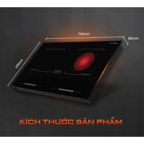 Bếp từ kết hợp hồng ngoại Junger MK-24 lắp âm 7 kich thuoc bep tu ket hop hong ngoai junger mk 24 lap am