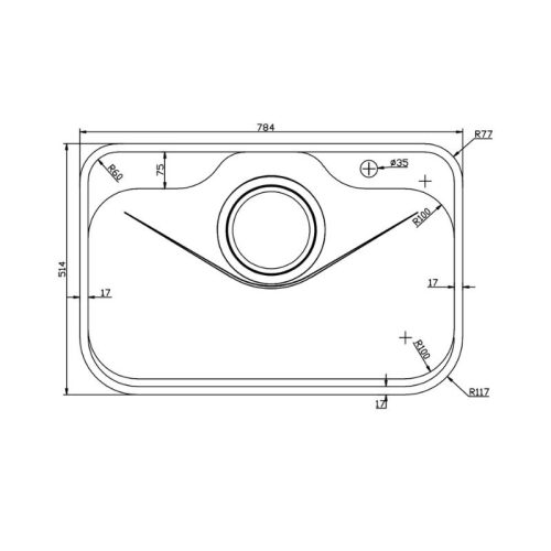 kich thuoc chau rua bat inox 1 ho konox tari 7851sr basic